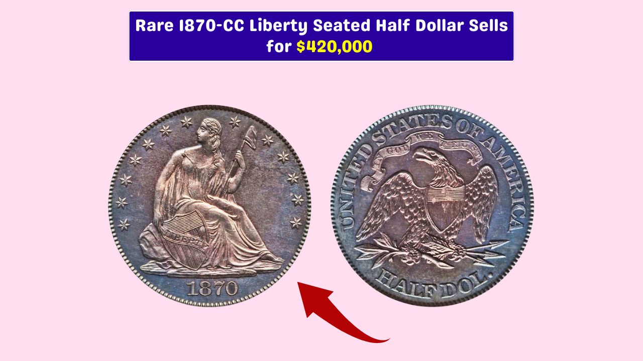 1870-CC Liberty Seated Half Dollar